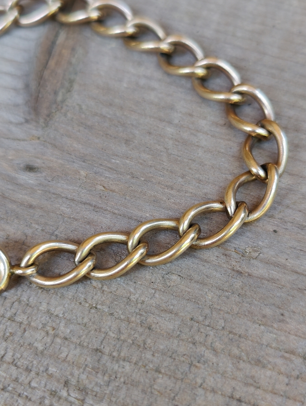 Antique Edwardian 12k GF chain Link Bracelet - Picture 8 of 8